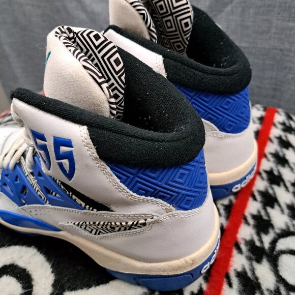 Adidas Mens Size 9 Mutumbo Royal Basketball Shoes G99903 Dikembe Nuggets 76ers